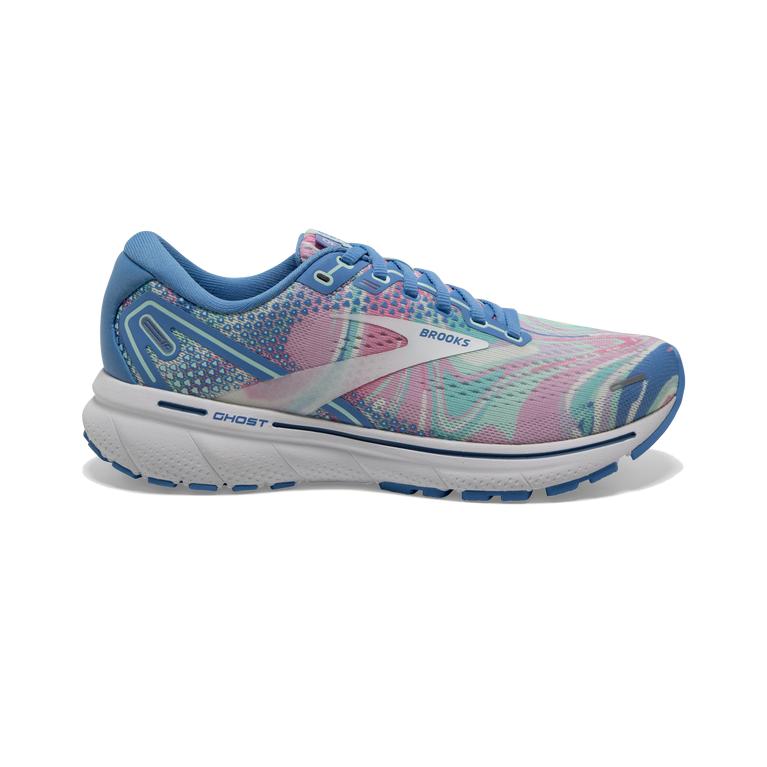 Brooks Women's Ghost 14 Cushioned Road Running Shoes - LightSkyBlue/Bay/White/Province (PBFA51236)